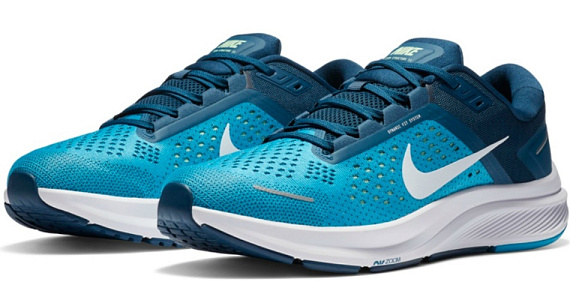 Кроссовки мужские Nike Air Zoom Structure 23 Laser Blue/White-Valerian Blue - Фото 7 большая