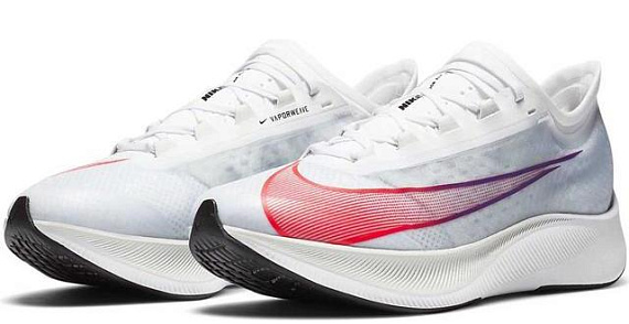 Кроссовки мужские Nike Zoom Fly 3 White/Spruce Aura/Hyper Violet/Flash Crimson - Фото 7 большая