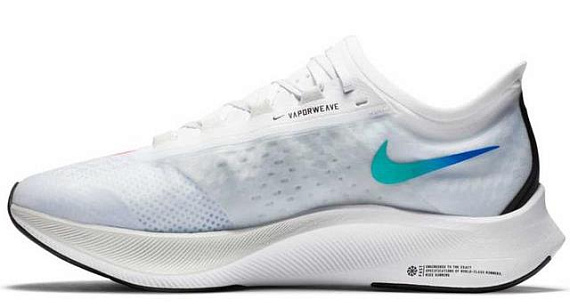 Кроссовки мужские Nike Zoom Fly 3 White/Spruce Aura/Hyper Violet/Flash Crimson - Фото 8 большая