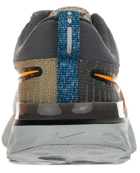 Кроссовки мужские Nike React Infinity Run Flyknit Light Bone/Sport Spice/Iron Grey/Total Orange - Фото 3 большая