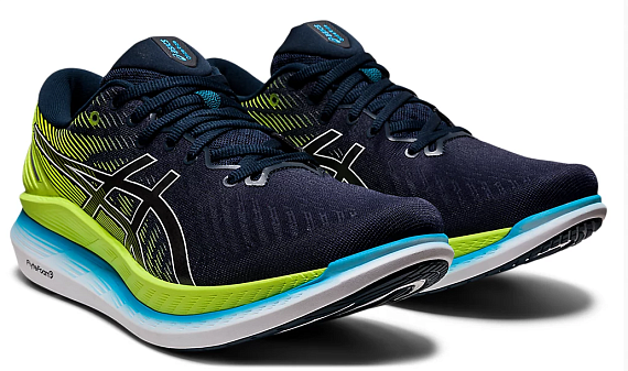 Кроссовки мужские ASICS Glideride 2 French Blue/Hazard Green - Фото 3 большая
