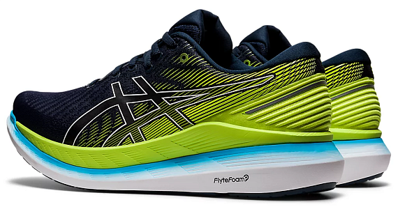 Кроссовки мужские ASICS Glideride 2 French Blue/Hazard Green - Фото 4 большая