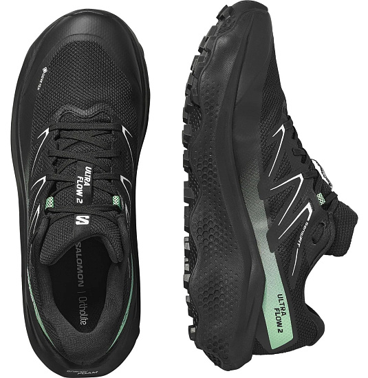 Кроссовки мужские Salomon Ultra Flow 2 Gtx Black/Black - Фото 6 большая