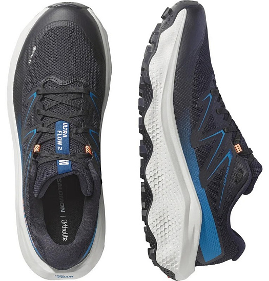 Кроссовки мужские Salomon Ultra Flow 2 Gtx Black/Mykonos Blue - Фото 6 большая