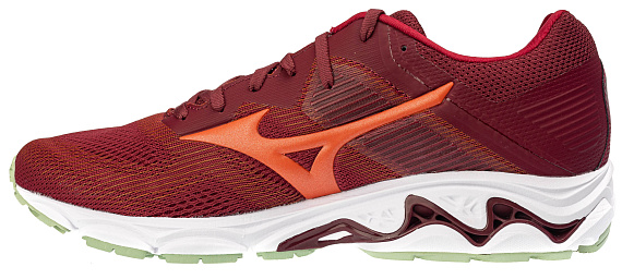 Кроссовки мужские Mizuno Wave Inspire 16 Бордо/Оранж/Капуст - Фото 5 большая