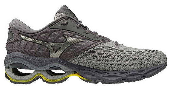 Кроссовки мужские Mizuno Wave Creation 21 Сер/Сереб/Т.Сер - Фото 5 большая