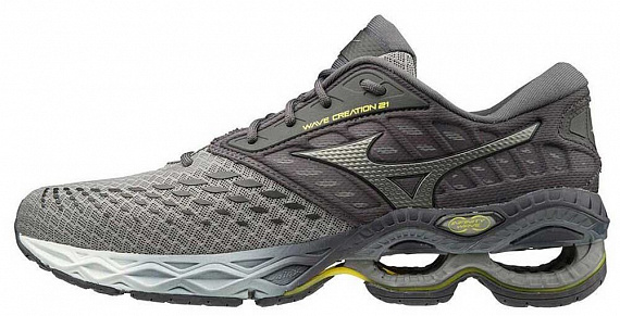 Кроссовки мужские Mizuno Wave Creation 21 Сер/Сереб/Т.Сер - Фото 1 большая