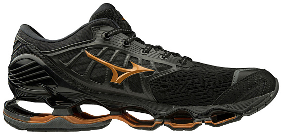 Кроссовки мужские Mizuno Wave Prophecy 9 Чер/Св.Корич/Т.Сер - Фото 5 большая