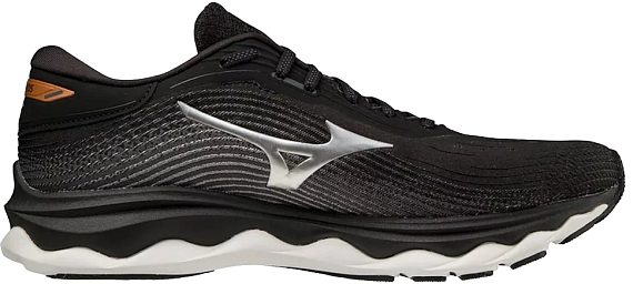 Кроссовки мужские Mizuno Wave Sky 5 Blck/Silver/OrangeCopper - Фото 2 большая