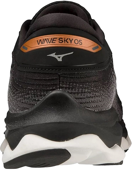 Кроссовки мужские Mizuno Wave Sky 5 Blck/Silver/OrangeCopper - Фото 4 большая
