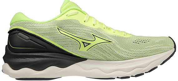 Кроссовки мужские Mizuno Wave Skyrise 3 NeoLime/Ebony/SnowWhite - Фото 2 большая