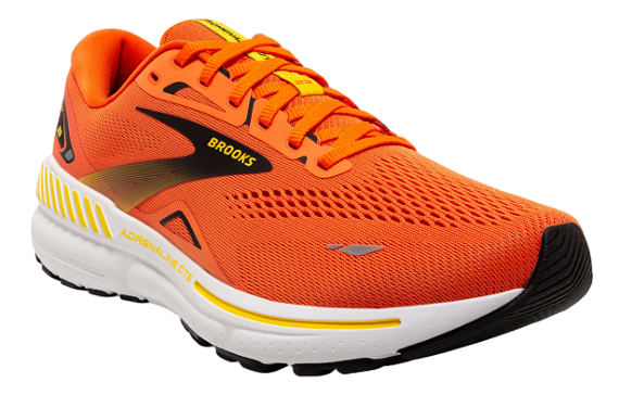 Кроссовки мужские Brooks Adrenaline Gts 23 Red Orange/Black/Yellow - Фото 2 большая