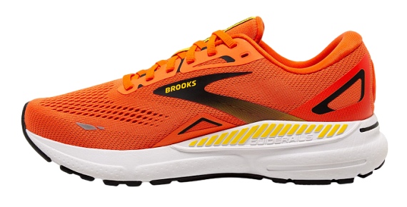 Кроссовки мужские Brooks Adrenaline Gts 23 Red Orange/Black/Yellow - Фото 4 большая