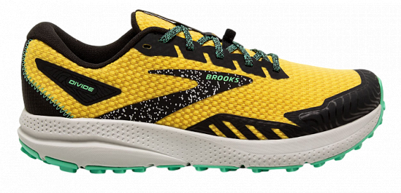 Кроссовки мужские Brooks Divide 4 Lemon Chrome/Black/Spring Bud - Фото 1 большая