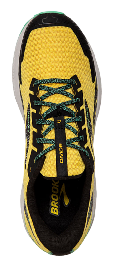 Кроссовки мужские Brooks Divide 4 Lemon Chrome/Black/Spring Bud - Фото 3 большая