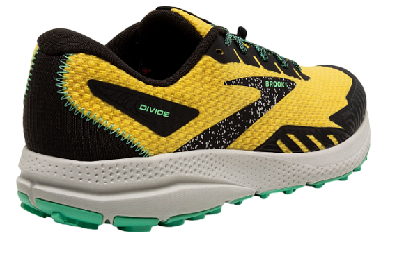 Кроссовки мужские Brooks Divide 4 Lemon Chrome/Black/Spring Bud - Фото 5 большая