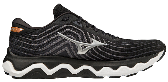 Кроссовки мужские Mizuno Wave Horizon 6 чер/сереб/кр-оранж - Фото 2 большая