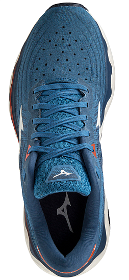 Кроссовки мужские Mizuno Wave Horizon 6 т.син-гол/бел/крас - Фото 3 большая
