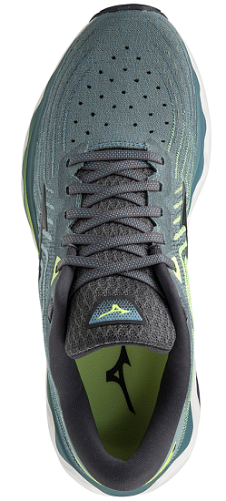 Кроссовки мужские Mizuno Wave Horizon 6 гол/т.син/нео.лайм - Фото 3 большая