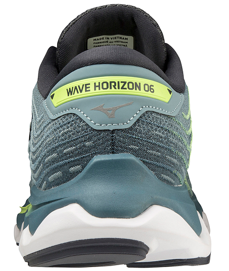 Кроссовки мужские Mizuno Wave Horizon 6 гол/т.син/нео.лайм - Фото 4 большая