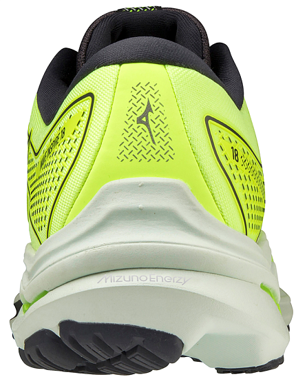Кроссовки мужские Mizuno Wave Inspire 18 нео.лайм/св.гол/т.син - Фото 4 большая