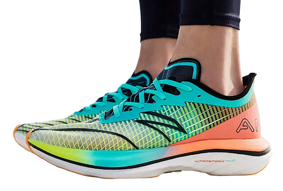 Кроссовки мужские Anta C202 GT Fluorescent Aqua Green/Seed Green/Ocher Orange - Фото 2 большая