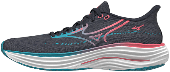 Кроссовки мужские Mizuno Wave Rider 29 Odyssey Gray/Capri Breeze/Caly - Фото 2 большая