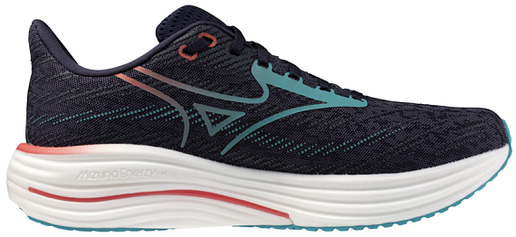 Кроссовки мужские Mizuno Wave Rider 29 Odyssey Gray/Capri Breeze/Caly - Фото 4 большая