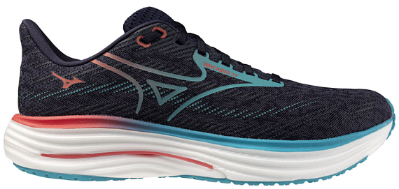 Кроссовки мужские Mizuno Wave Rider 29 Odyssey Gray/Capri Breeze/Caly - Фото 1 большая