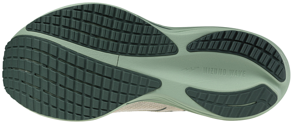 Кроссовки мужские Mizuno Wave Rider 29 White/Bistro Green/Creme de Me - Фото 3 большая