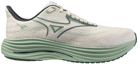 Кроссовки мужские Mizuno Wave Rider 29 White/Bistro Green/Creme de Me - Фото 1 большая