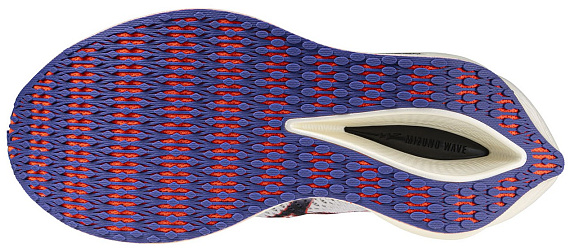 Кроссовки Mizuno Wave Rebellion Pro 3 White/Baritone Blue/Fiery Cora - Фото 2 большая