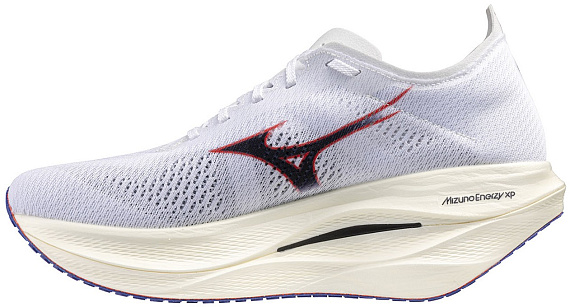 Кроссовки Mizuno Wave Rebellion Pro 3 White/Baritone Blue/Fiery Cora - Фото 3 большая