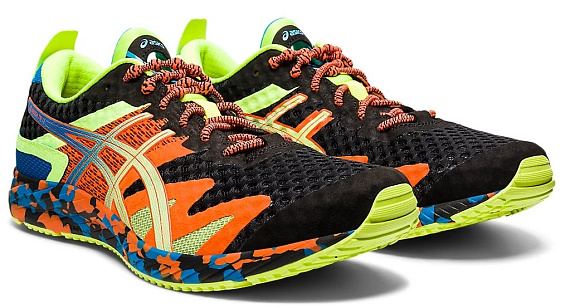 Кроссовки мужские ASICS Gel-Noosa Tri 12 Black/Lime Green - Фото 3 большая