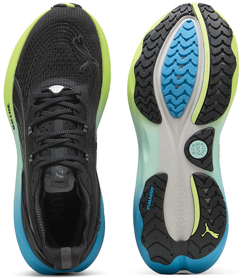 Кроссовки мужские Puma ForeverRun Nitro 2 Puma Black/Fizzy Light/Speed Blue - Фото 4 большая