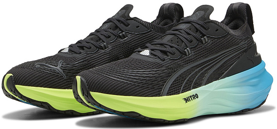 Кроссовки мужские Puma ForeverRun Nitro 2 Puma Black/Fizzy Light/Speed Blue - Фото 5 большая