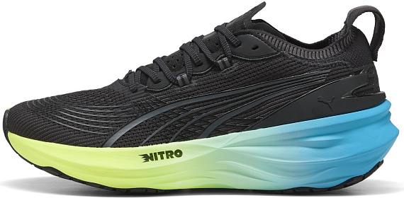 Кроссовки мужские Puma ForeverRun Nitro 2 Puma Black/Fizzy Light/Speed Blue - Фото 6 большая