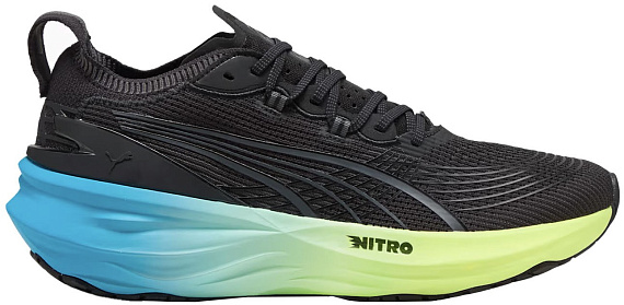 Кроссовки мужские Puma ForeverRun Nitro 2 Puma Black/Fizzy Light/Speed Blue - Фото 1 большая