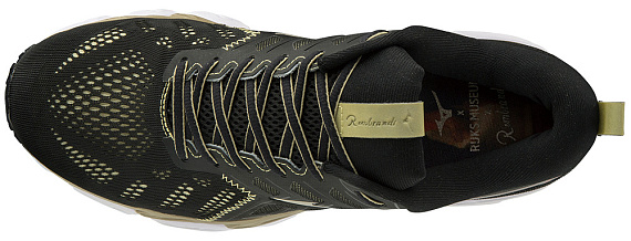 Кроссовки мужские Mizuno Wave Ultima 11 Чер/Зол/Бел - Фото 6 большая