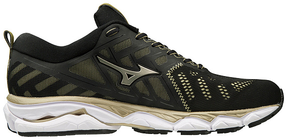 Кроссовки мужские Mizuno Wave Ultima 11 Чер/Зол/Бел - Фото 7 большая