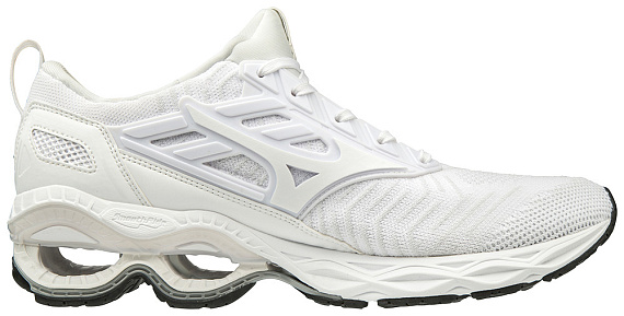 Кроссовки мужские Mizuno Wave Creation Waveknit Бел/Бел/Св.Гол - Фото 4 большая