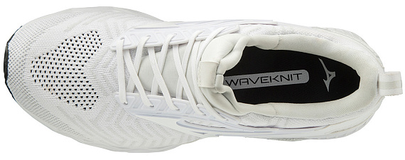 Кроссовки мужские Mizuno Wave Creation Waveknit Бел/Бел/Св.Гол - Фото 5 большая