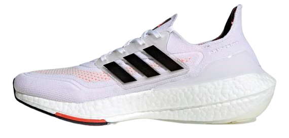 Кроссовки мужские Adidas Ultraboost 21 White/Core Black/Solar Red - Фото 6 большая
