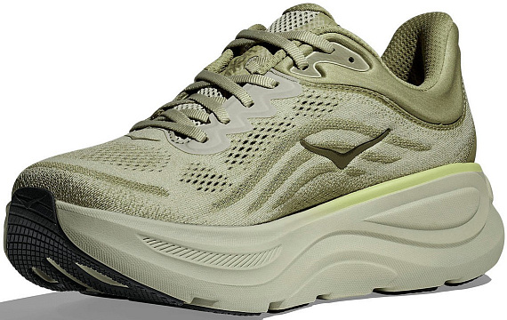 Кроссовки мужские Hoka Bondi 9 Grassland/Oyster Mushroom - Фото 3 большая