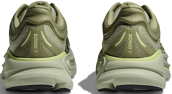 Кроссовки мужские Hoka Bondi 9 Grassland/Oyster Mushroom - Фото 4 большая