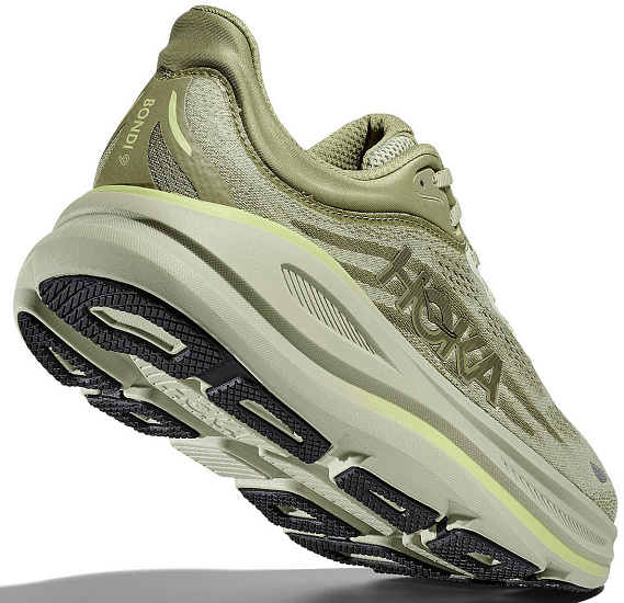Кроссовки мужские Hoka Bondi 9 Grassland/Oyster Mushroom - Фото 5 большая