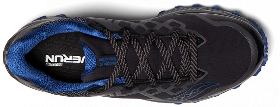 Кроссовки мужские Saucony Peregrine 8 GTX Black/Grey/Blue - Фото 4 большая