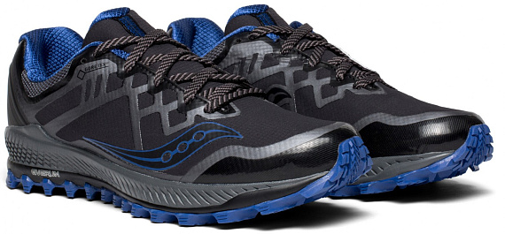 Кроссовки мужские Saucony Peregrine 8 GTX Black/Grey/Blue - Фото 6 большая