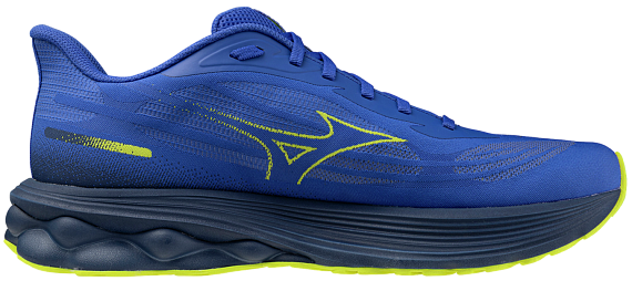 Кроссовки мужские Mizuno Wave Skyrise 7 Dazzling Blue/Fortune Yellow/Estate Blue - Фото 2 большая