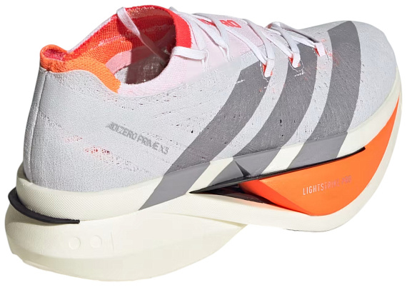 Кроссовки мужские Adidas Adizero Prime X3 Strung Ftwwht/Ftwwht/Lucred - Фото 5 большая